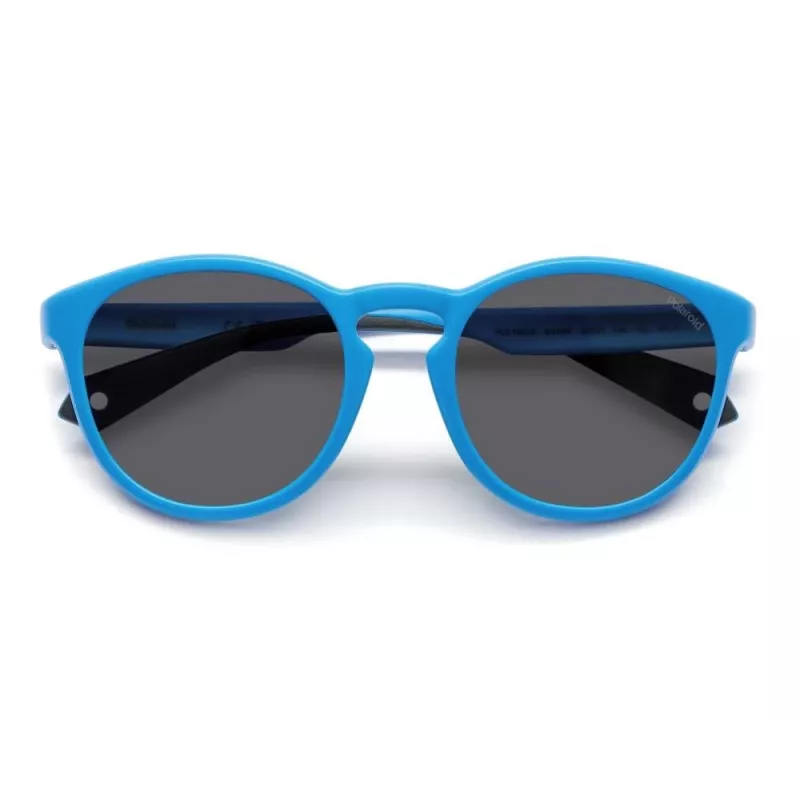 POLAROID PLD7050SMVU unisex neliömäiset aurinkolasit - mattamusta kehys, harmaa polarisoitu linssi, 52 mm