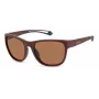 Polaroid PLD7051S7BL unisex-aurinkolasit - mustat kehykset, harmaat polarisoidut linssit, 57 mm