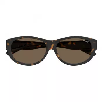 Polaroid PLD9020S086 unisex-aurinkolasit Havana neliömäiset muovikehykset ruskea polarisoitu linssi
