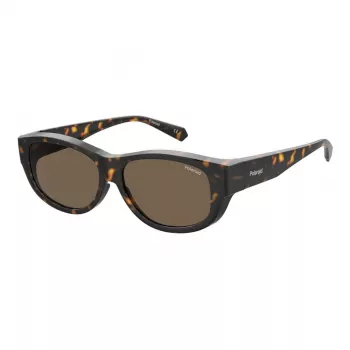 Polaroid PLD9020S086 unisex-aurinkolasit Havana neliömäiset muovikehykset ruskea polarisoitu linssi