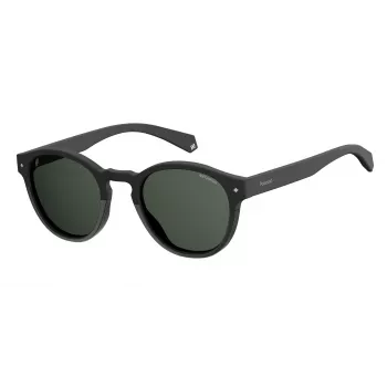 POLAROID unisex PLD6042S807M9 aurinkolasit - kulmikas kokokehysinen muovikehys polarisoiduilla harmailla linsseillä - UV400-suoja - 49 mm linssin leveys