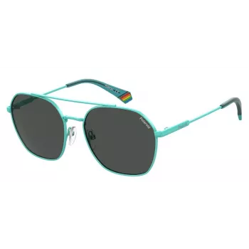 POLAROID unisex PLD6172S5CB pilotti-aurinkolasit - mustat kehykset, harmaat polarisoidut linssit, 57 mm