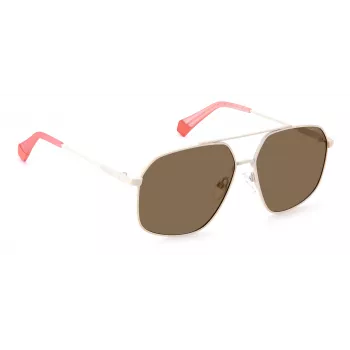 POLAROID unisex PLD6173S10ASP aurinkolasit - suorakaiteen muotoinen musta kehys, harmaat polarisoidut linssit, 58 mm