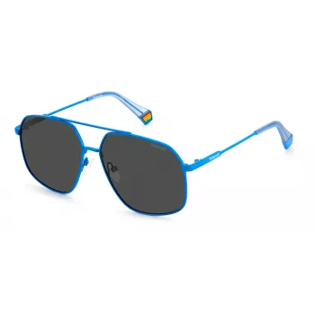 POLAROID unisex PLD6173SMVUM9 aurinkolasit - musta kehys, harmaat polarisoidut linssit, 58 mm