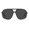 POLAROID unisex PLD6182SKB7M9 suorakaiteen muotoiset aurinkolasit musta/harmaa 59mm