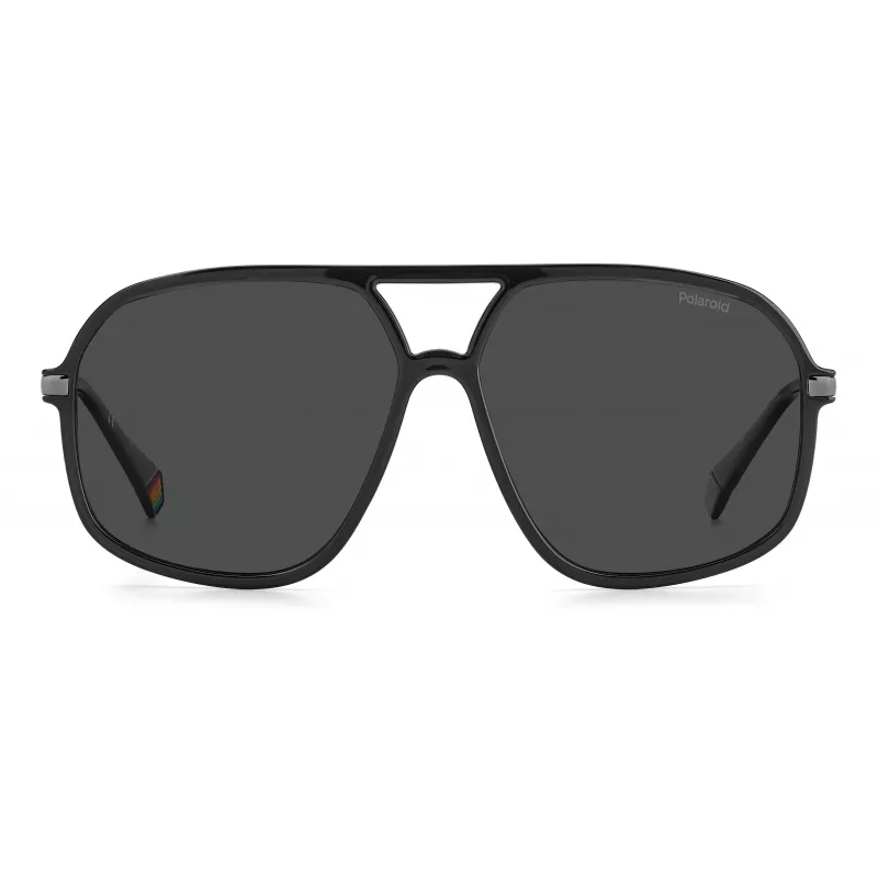 POLAROID unisex PLD6182SKB7M9 suorakaiteen muotoiset aurinkolasit musta/harmaa 59mm