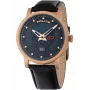 Police miesten kvartsikello PL15404JSR.03 - sininen kellotaulu, ruskea nahkaranneke, 43 mm
