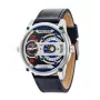 POLICE miesten kello R1451279001 kvartsi kello 55mm musta kellotaulu nahkaranneke