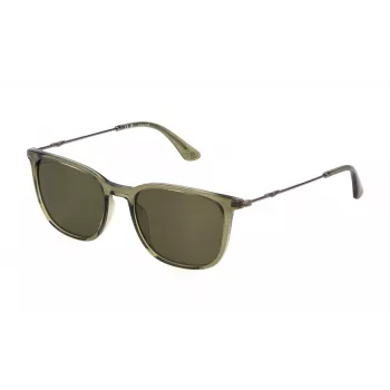 Police miesten aurinkolasit SPLL77-53G61P Havana vihreä polarisoitu 53 mm