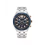 POLICE miesten kello 15995JSTBL61M 46 mm sininen kellotaulu sininen nahkaranneke