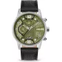 POLICE miesten kello PEWJF2203305 48mm kronografi musta kellotaulu nahkaranneke