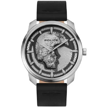 POLICE miesten kello PL.15714JS-04 42 mm sininen kellotaulu nahkaranneke