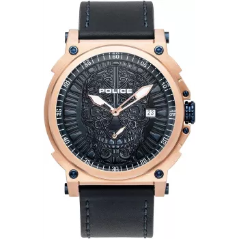 POLICE miesten kello PL15728JSR.03 Raho sininen kellotaulu nahkaranneke 53 mm