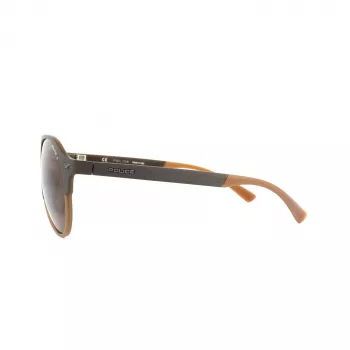 Police SPL1635594CP unisex suorakaiteen muotoiset aurinkolasit havanna-asetaattikehys vihreät polarisoidut linssit 55/19/140 mm
