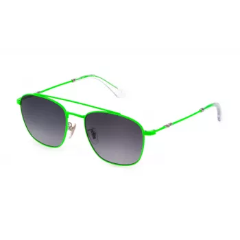 POLICE SPL996-5508DZ miesten aurinkolasit - musta asetaattikehys, harmaat liukuvärilinssit, 55/19/145 mm