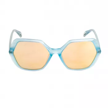 POLICE SPLA9858VA1A naisten suorakaiteen muotoiset aurinkolasit - musta asetaattikehys, harmaat linssit, 58 mm