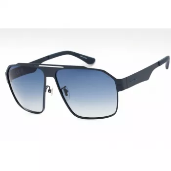 POLICE SPLL08M63S72P miesten aurinkolasit square-mallia - musta kehys, harmaat polarisoidut linssit - 63 mm linssin leveys