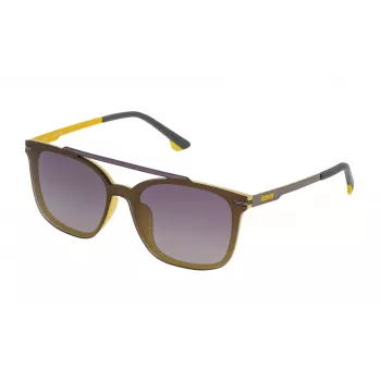 POLICE unisex SPL528990GBF Pilot-aurinkolasit - mattamusta kehys, harmaat linssit, UV400