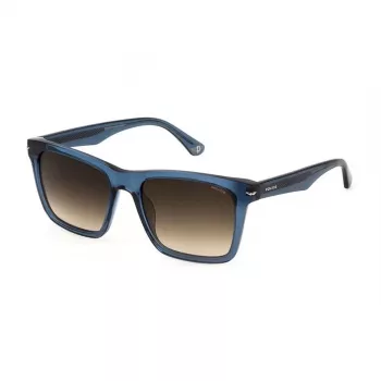 POLICE unisex aurinkolasit SPLN35M530955 musta kehys harmaat linssit 55/19/145 mm UV400