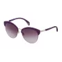 POLICE naisten aurinkolasit SPL6195608FF havanna asetaattikehys ruskeat polykarbonaattilinssit 56 mm