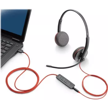 Poly Blackwire C3220 USB-C kuulokemikrofoni - 3200 Series - On-Ear - johdollinen - USB-C - taustamelun vaimennus - musta (209749-104)