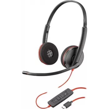 Poly Blackwire C3220 USB-C yksittäinen kuulokemikrofoni - 3200-sarja - korvan päälle - johdollinen - USB-C - taustamelun vaimennus (209749-22)