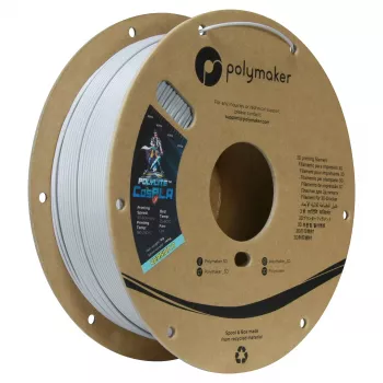Polymaker CosPLA Version A PLA filamentti 1.75mm valkoinen 1kg – helppo hioa ja maalata