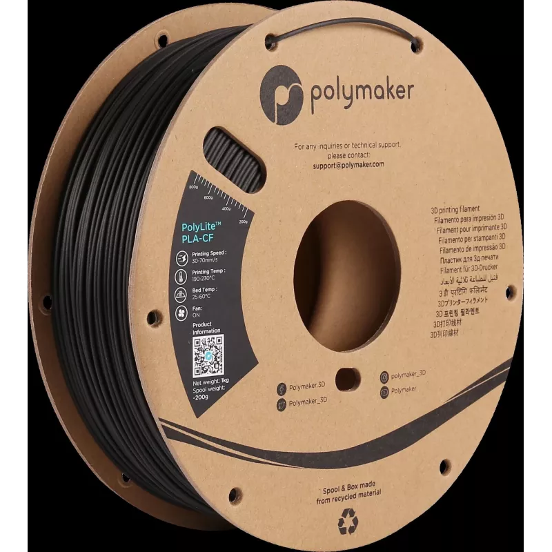 Polymaker PA10001 PLA filamentti 1,75 mm 1 kg musta