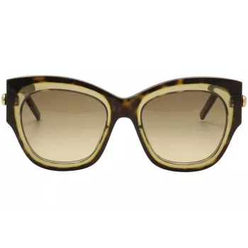 POMELLATO naisten aurinkolasit PM0008S-001 - musta asetaattikehys, harmaat linssit, 52 mm