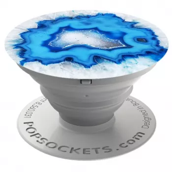 PopSockets Original PopGrip puhelinkahva ja teline - Ice Blue Agate