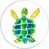 PopSockets PopGrip Turtle Love - vaihdettava puhelinkahva & teline, monivärinen