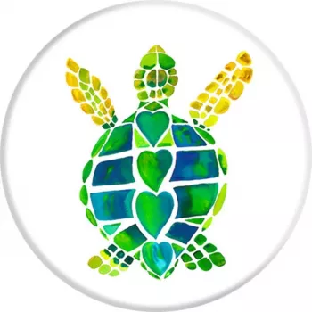 PopSockets PopGrip Turtle Love - vaihdettava puhelinkahva & teline, monivärinen