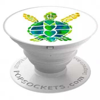 PopSockets PopGrip Turtle Love - vaihdettava puhelinkahva & teline, monivärinen