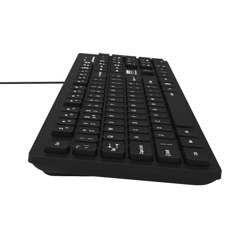 Port Connect Tough Office USB-näppäimistö - musta