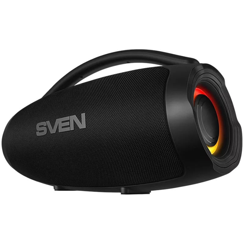Kannettava kaiutin SVEN PS-375, musta, teho 30+2x15W (RMS), TWS, Bluetooth, USB, litiumakku