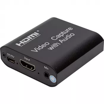 POWER PLANT HDMI-videokaappauskortti, 4K 30 Hz, USB 3.0, äänilähdöllä