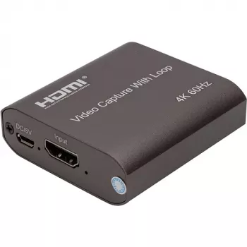 POWER PLANT, LLC 4K HDMI -videokaappauslaite loop-outilla, USB 3.0, erittäin alhainen viive