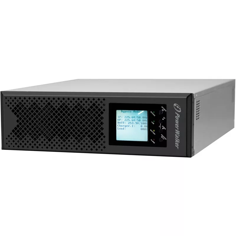 POWER WALKER VFI 10K CPH 3/1 ON-LINE 10KVA UPS rackmount 3U terminaali USB-B RS-232 LCD EPO
