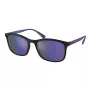 PRADA Linea Rossa miesten aurinkolasit PS01TS-16G05U, mattamusta kehys, harmaat peilatut hopealinssit, 55/19/140 mm