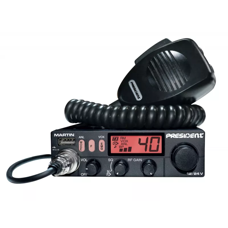 President Martin ASC CB-puhelin AM/FM 12/24V