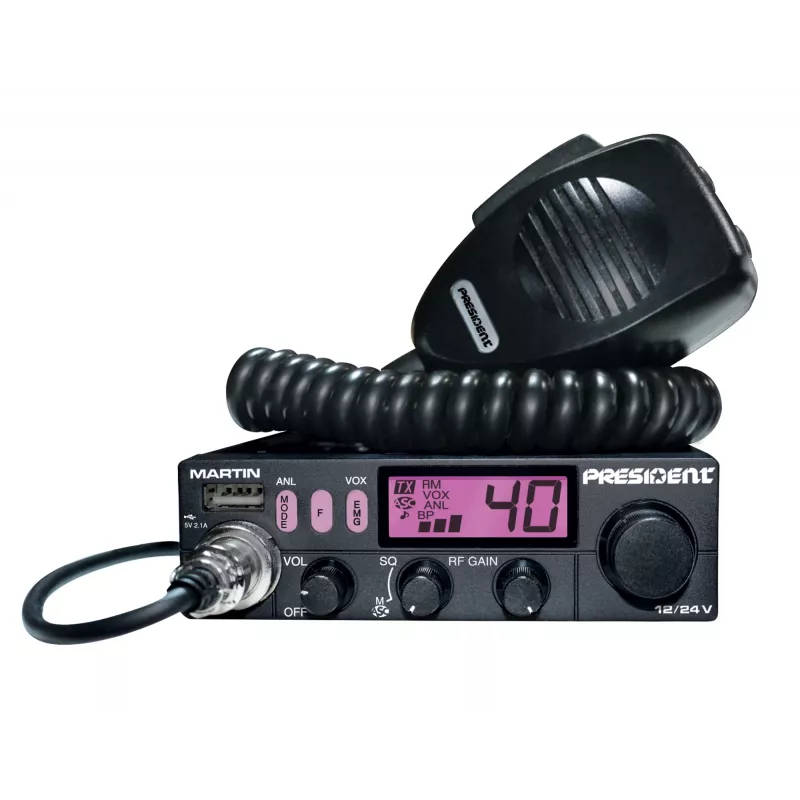 President Martin ASC CB-puhelin AM/FM 12/24V