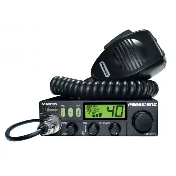 President Martin ASC CB-puhelin AM/FM 12/24V