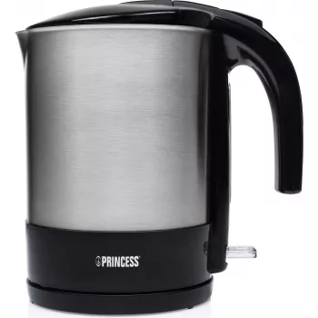 Princess 2892 sähköinen vedenkeitin 1,7L 2200W musta muovi ruostumaton teräs vesimäärän ilmaisimella ja ylikuumenemissuojalla 01.236039.01.001