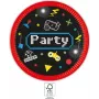 PROCOS Gaming Party pahvilautanen 23 cm 8 kpl:n pakkaus (93769)