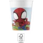 Procos Marvel Spider-Man pahvimukit 200 ml 8 kpl:n pakkaus juhlamukit 94877