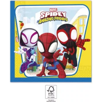 PROCOS Marvel Spiderman 2-kerroksiset paperiset servetit 20 kpl:n pakkaus (94878)