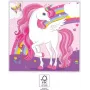 Procos Unicorn Rainbow 2-kerroksiset paperilautasliinat 20 kpl:n pakkaus (93760)