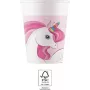 Procos Einhorn Regenbogen pahvimukit 200 ml 8 kpl:n pakkaus 93759