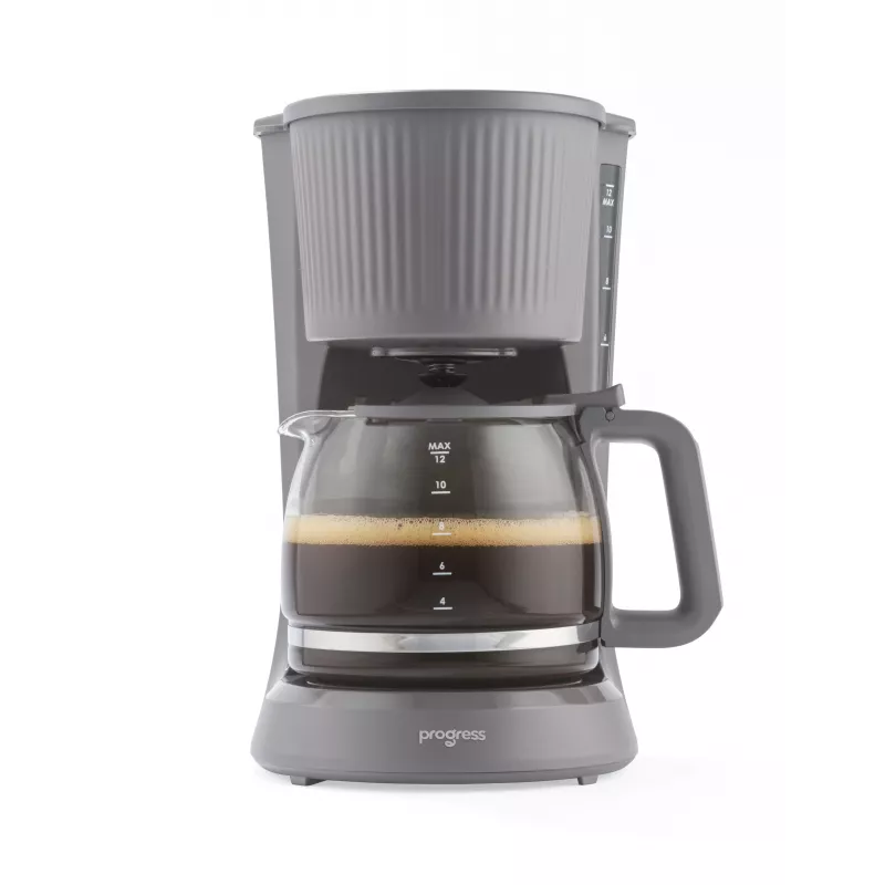 Progress EK6658PVDE Mellow suodatinkahvinkeitin - 1,25 l, 900 W, harmaa/hopea