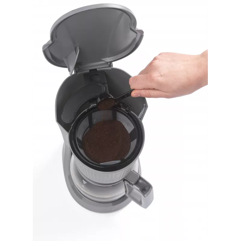 Progress EK6658PVDE Mellow suodatinkahvinkeitin - 1,25 l, 900 W, harmaa/hopea